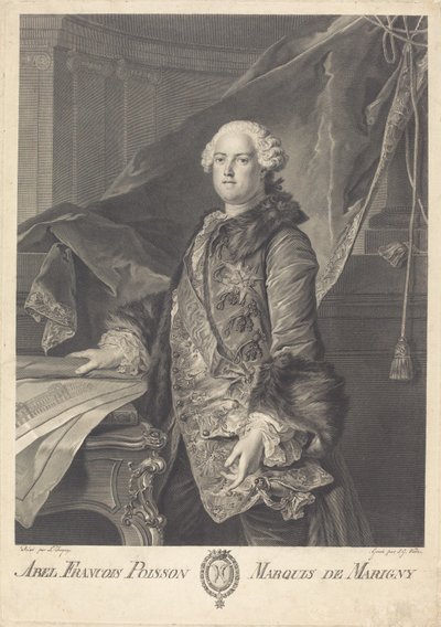Abel François Poisson, Marquis de Marigny - Johann Georg Wille after Louis Tocqué