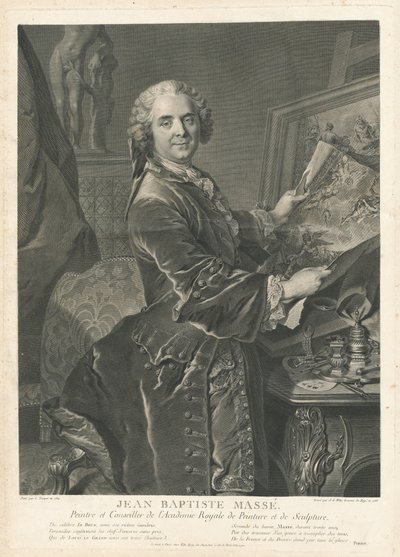 Jean Baptiste Massé - Johann Georg Wille after Louis Tocqué