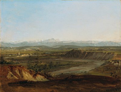 La vallée du Lech avec vue sur la Zugspitze - Johann Georg von Dillis