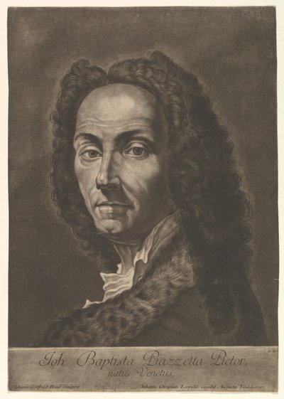 Portrait de Giovanni Battista Piazzetta, début du 18ème siècle - Johann Gottfried Haid