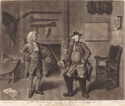 M. Foote dans le Rôle du Major Sturgeon, dans le Maire de Garrat - Johann Gottfried Haid after Johann Zoffany