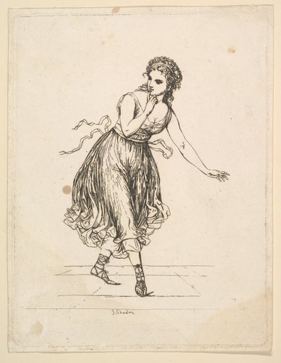 Femme Seule, de la série Le Couple Dansant Vigano - Johann Gottfried Schadow