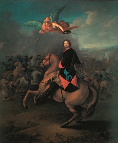 Pierre Ier à la bataille de Poltava, années 1710 - Johann Gottfried Tannauer