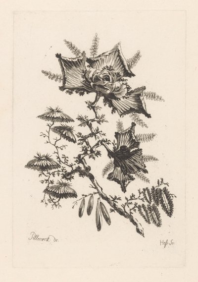 Fleurs en forme de cerf-volant - Johann Heinrich  Hess