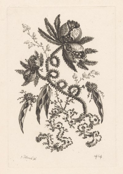 Fleurs avec baies (Fleures Baroque) - Johann Heinrich  Hess