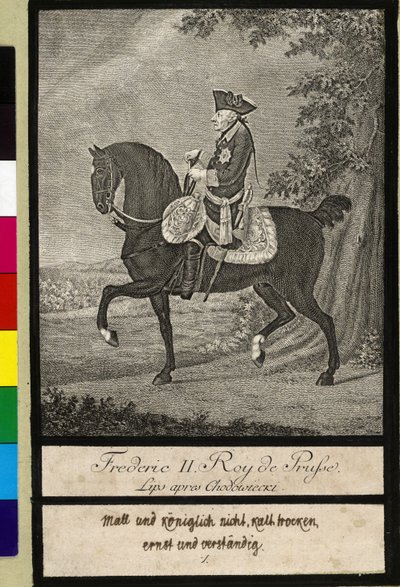 À cheval Frédéric II de Prusse - Johann Heinrich Lips