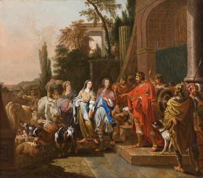 Abraham et Sarah devant Abimélec, 1681 - Johann Heinrich Roos
