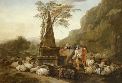 La rencontre de Jacob et Rachel au puits - Johann Heinrich Roos