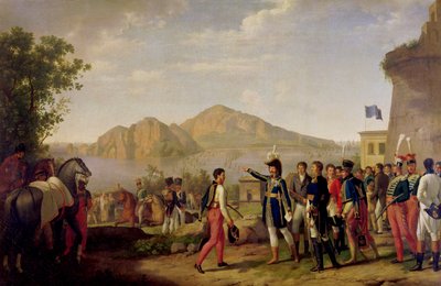 Joachim Murat (1767-1815) Maréchal de France et Roi de Naples ordonnant la capture de Capri en 1808 - Johann Heinrich Schmidt