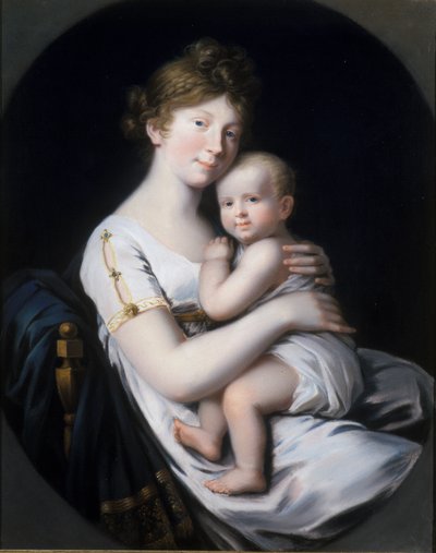 Princesse héritière Luise von Preussen avec le prince héritier Friedrich Wilhelm IV, 1796 - Johann Heinrich Schroder
