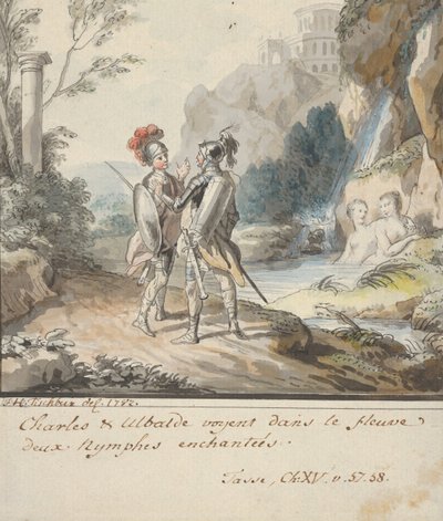 Carlo et Ubaldo résistant aux enchantements des nymphes d