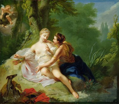 Jupiter déguisé en Diane séduisant Callisto, vers 1756 - Johann Heinrich Tischbein