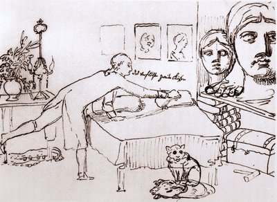 Johann Wolfgang Von Goethe dans sa maison sur la Via del Corso à Rome - Johann Heinrich Wilhelm Tischbein
