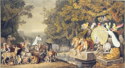 La cour des animaux, illustration du Chant IV de "Reineke Fuchs" de Goethe - Johann Heinrich Wilhelm Tischbein