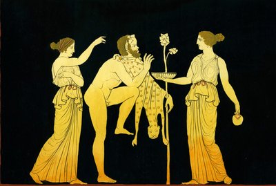Deux ménades offrent du vin à Dionysos vers 1796 - Johann Heinrich Wilhelm Tischbein