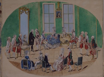 Grand-duc Pavel Petrovich et grande-duchesse Maria Fyodorovna à Vienne en 1782 - Johann Hieronymus Loeschenkohl