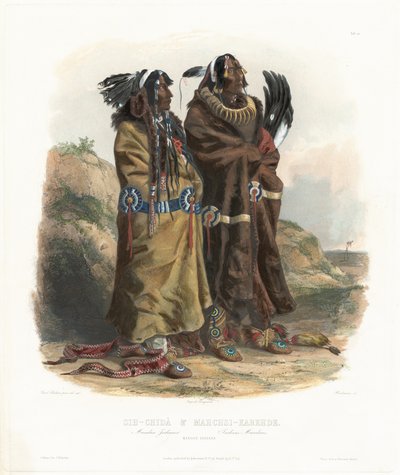Sih-Chidä et Mahchsi-Karehde - Johann Hürlimann, after Karl Bodmer
