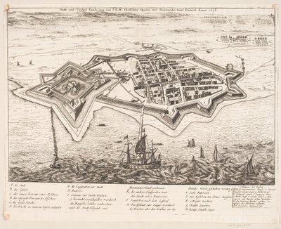 Ville et château de Landscron conquis par I.K.M Christiano Quinto en 1676 - Johann Husman