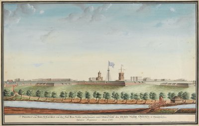 Vue du Fort St George - Johann Jacob Ludewig Rothmeyer