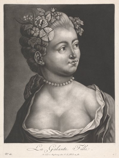 La galante fille - Johann Jacobus Haid