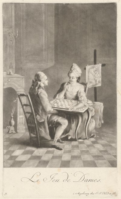 Le jeu de dames - Johann Jacobus Haid