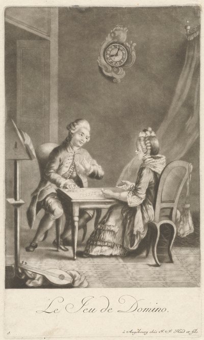 Le jeu de domino - Johann Jacobus Haid