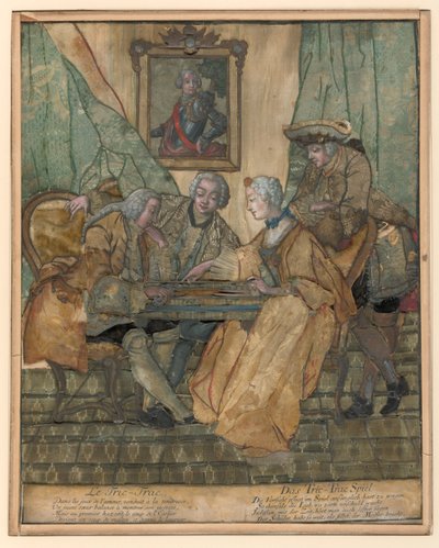 Le Jeu de Tric-Trac - Johann Jakob Haid