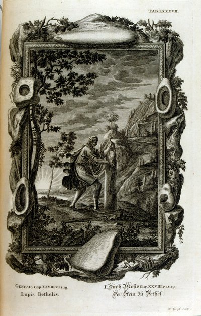 La pierre de Jacob apparaît dans le Livre de la Genèse comme la pierre utilisée comme oreiller par le patriarche israélite Jacob à l