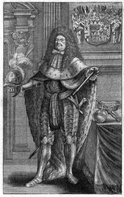 Portrait de Frédéric-Guillaume 1620-1688, Électeur de Brandebourg, Duc de Prusse, 1683 - Johann Jakob Vogel