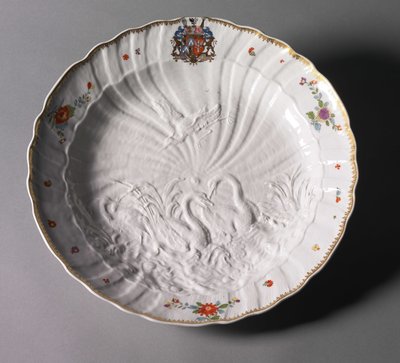 Assiette du service du cygne, fabricant Meissen Porcelain Factory, Allemagne, vers 1737-1741 (porcelaine) - Johann Joachim (after) Kändler