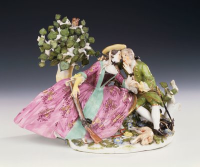 Un groupe de crinoline de Meissen pendant le repos, vers 1745 - Johann Joachim Kaendler