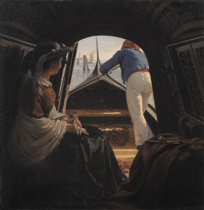 Une gondole - Johann Julius Exner
