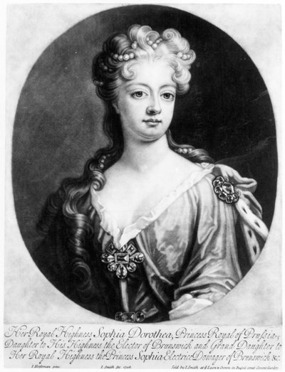 Sophie-Dorothée, reine de Prusse, gravée par John Smith, 1706 - Johann Leonhard Hirschmann