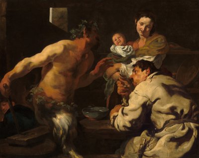 Le Satyre et le Paysan, possiblement vers 1623-1626 - Johann Liss