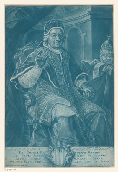 Portrait de Benoît XIV - Johann Lorenz Rugendas (II)