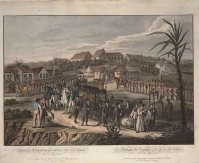 Procession funéraire de Napoléon Bonaparte à Sainte-Hélène, 1821 - Johann Lorenz Rugendas the Younger