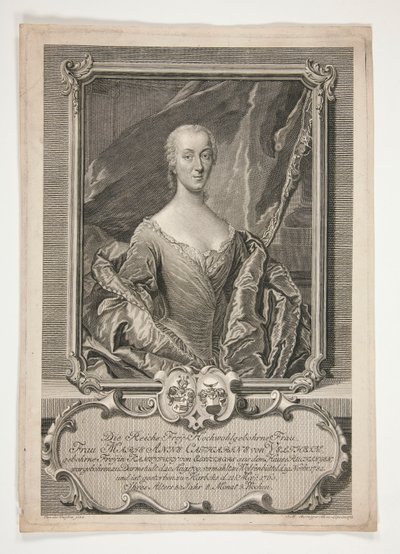Portrait de Marie Anne Catherine von Veltheim - Johann Martin Bernigeroth