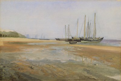 Navires de charge sur les sables de l