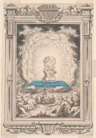 Étude pour Dieu apparaît à Moïse et ses compagnons, Planche 171, Physica Sacra - Johann Melchior Füssli