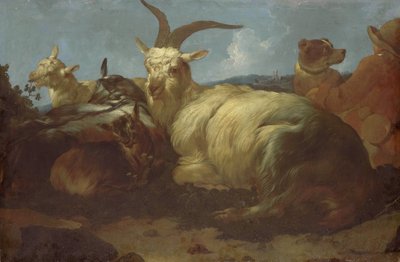 Un chevrier surveillant ses animaux - Johann Melchior Roos