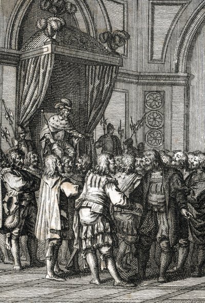 Représentation de Guillaume Ier (ou Guillaume II, comte de Hollande) (1227-1256) en 1255 Gravure de Johann Michael Mettenleiter (1765-1853) 1800 Collection privée - Johann Michael Mettenleiter