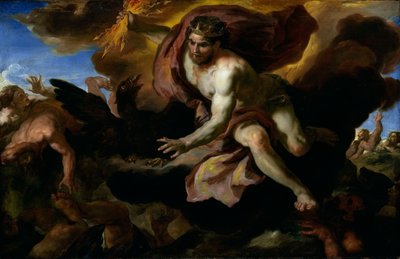 Jupiter Lance ses Foudres sur les Géants Rebelles - Johann Michael Rottmayr