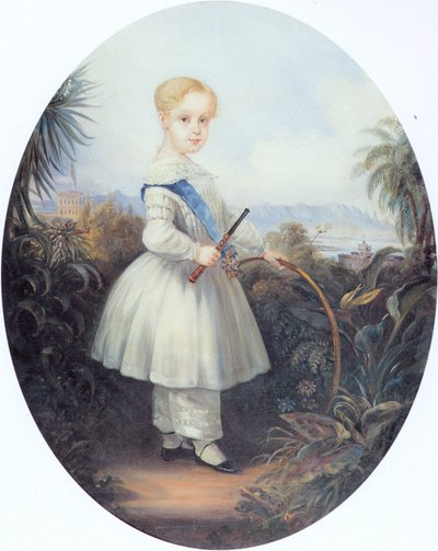 Afonso, prince impérial du Brésil, fils aîné de Pedro II. 1846. - Johann Moritz Rugendas