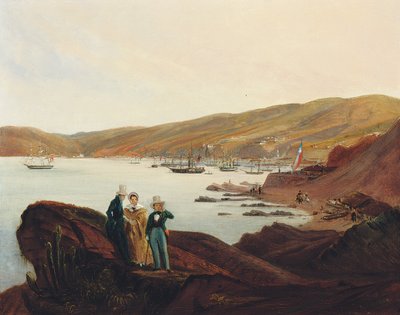 Plage El Membrillo, près de Valparaiso, 1844 - Johann Moritz Rugendas