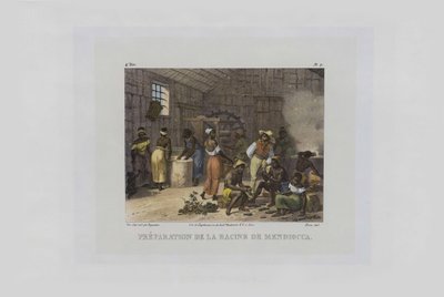 Préparation des racines de manioc. De Malerische Reise in Brasilien, 1830-1835 - Johann Moritz Rugendas