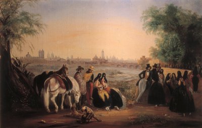 Vue de Lima le long du fleuve Rimac - Johann Moritz Rugendas