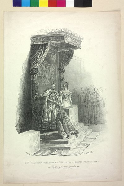 Un moment avant le couronnement du roi Ferdinand V à Bratislava le 28 septembre 1830 - Johann Nepomuk Hoechle