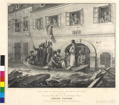 De Vienne jour du danger, et sauvetage dans le Noth le 2 mars 1830 - Johann Nepomuk Hoechle