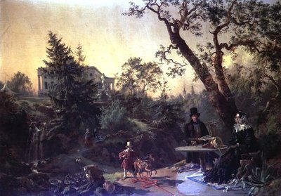 Groupe familial dans le jardin d