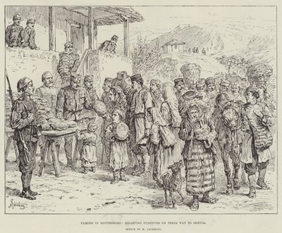 Famine au Monténégro, secours aux fugitifs en route vers la Serbie - Johann Nepomuk Schonberg